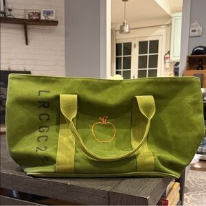 Green Canvas Tote Bag